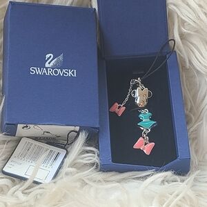 Swarovski Disney Reversable Minnie Mouse Phone Charm/Accessory- New In Box